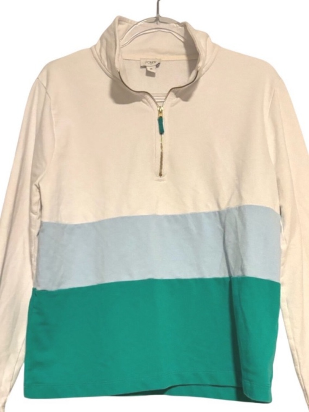 J.Crew Half‎ Zip Pullover, Color block,  Size Medium